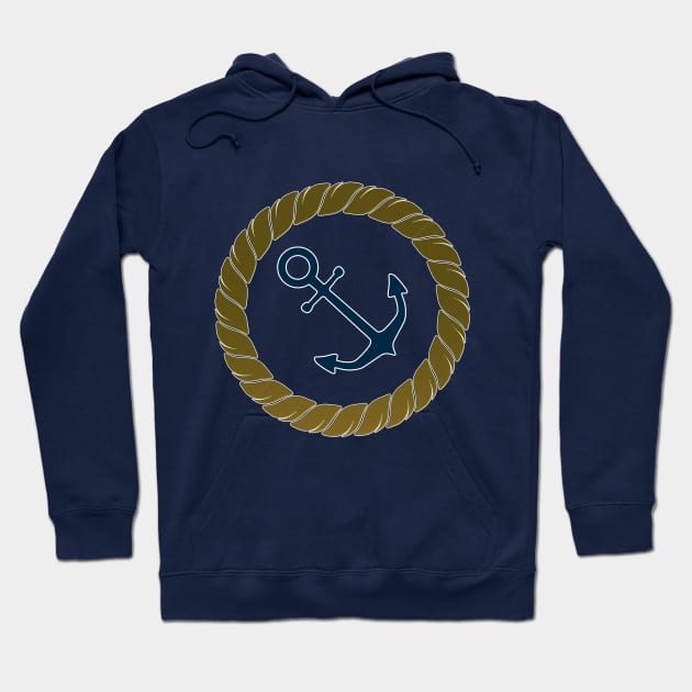 maritime anchor Hoodie by Bianka